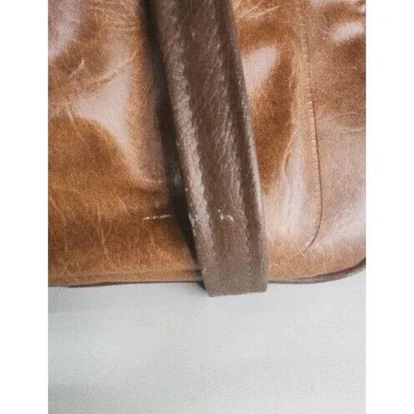 Brown Leather Storage Organizer with Vintage Patina - Picture 7 of 12